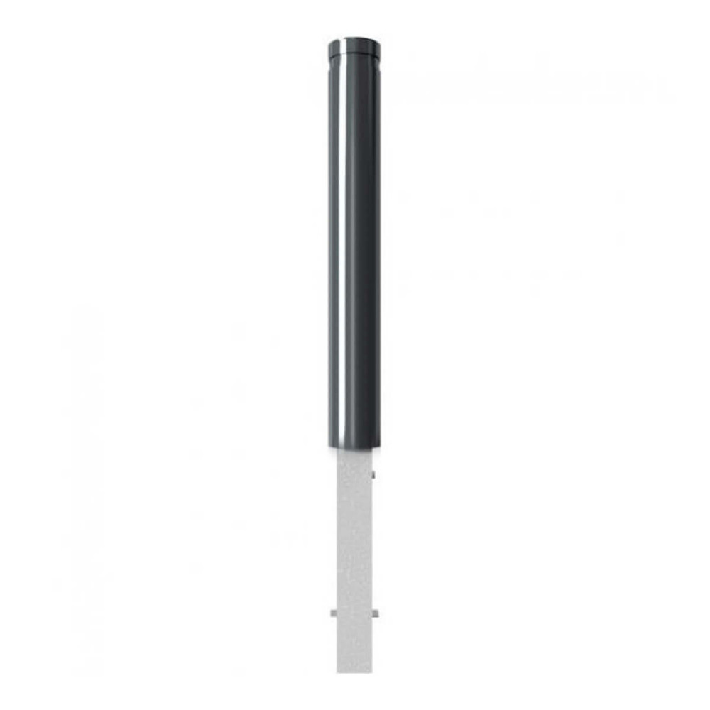 Aluminiumpoller Ø 120 mm Serie 40121 mit Ziernut herausnehmbar mit Dreikantverschluss Anthrazit RAL 7016