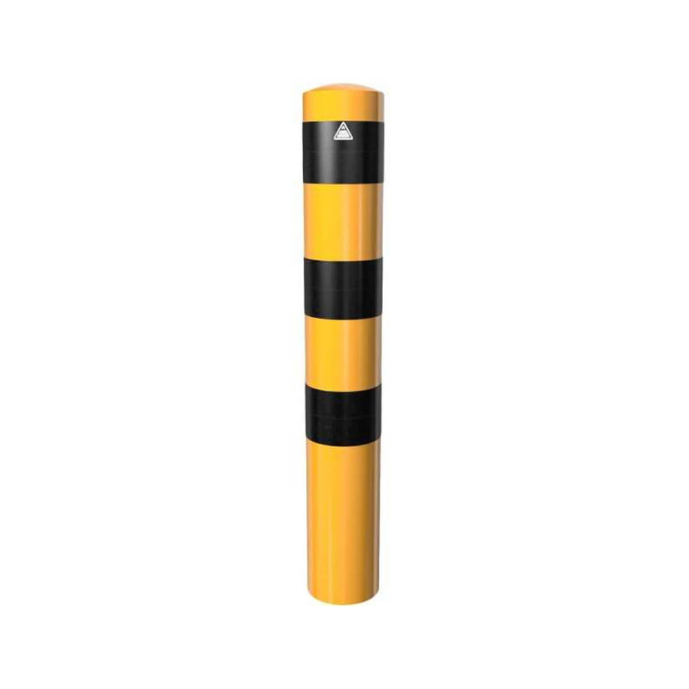 Stahlrohrpoller Ø 152x 3,2 mm zum einbetonieren gelb / schwarz H 1200 mm
