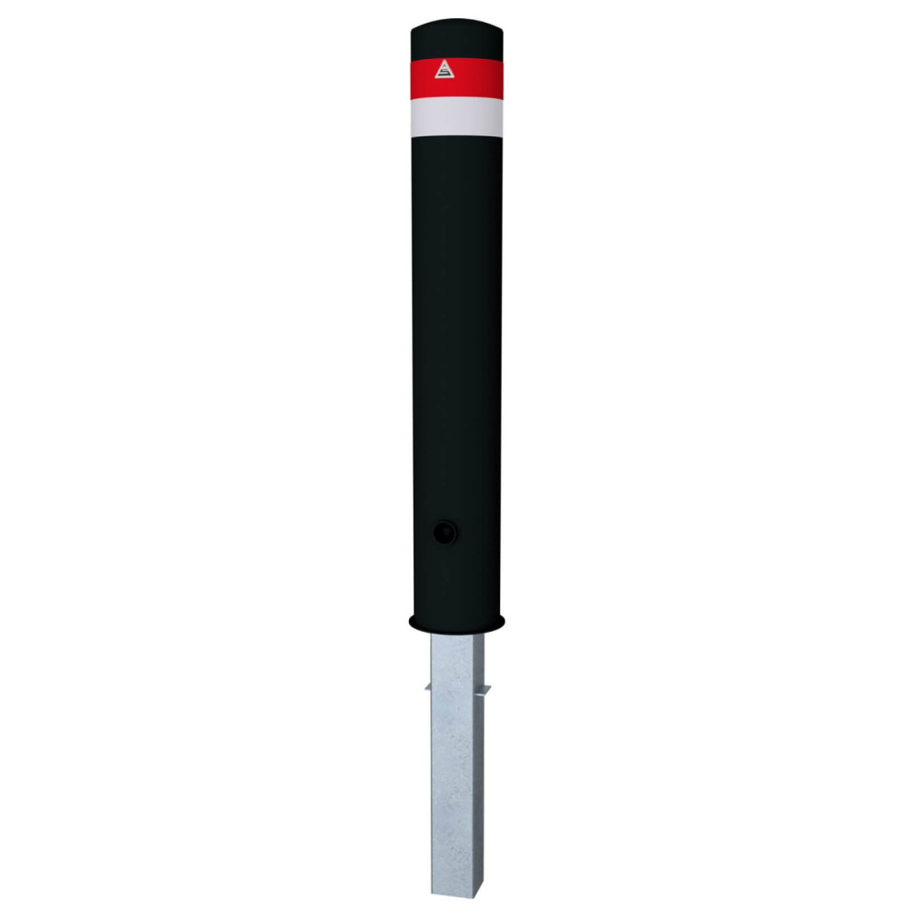 Absperrpfosten Black - Line Ø 152 mm, herausnehmbar mit Dreikantverschluss nach DIN 3223