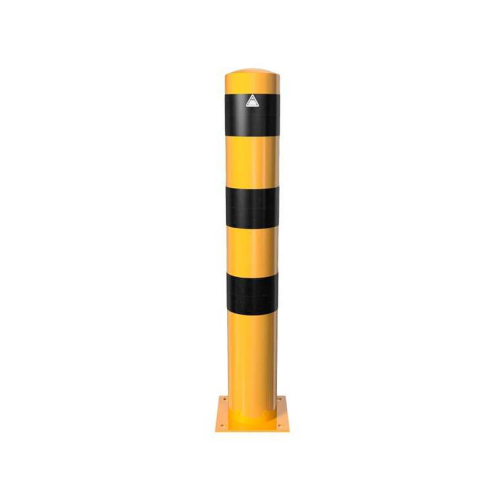 Stahlrohrpoller Ø 152 x 3,2 mm mm für Dübelbefestigung gelb / schwarz