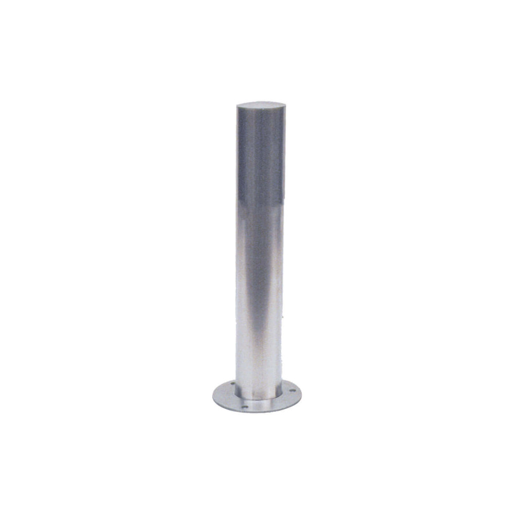 Edelstahlpoller Ø 154 mm mit Flachkopf ortsfest Höhe 600mm für Dübelbefestigung