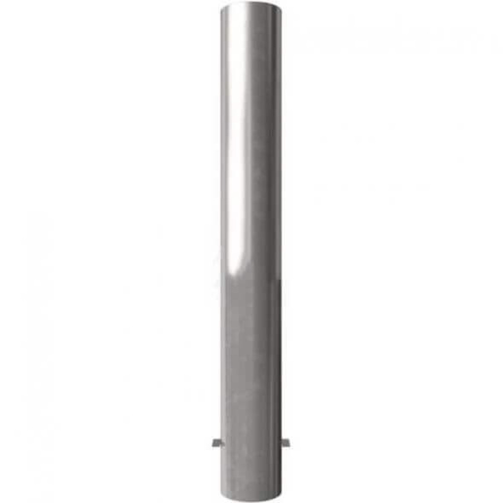 Edelstahlpoller Ø 154 mm, mit Flachkopf, ortsfest, Höhe 1200mm, zum einbetonieren