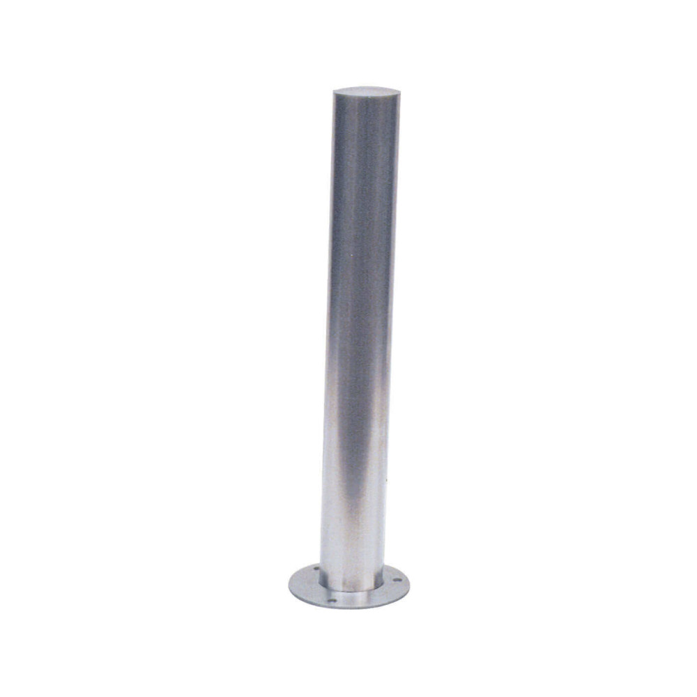 Edelstahlpoller Ø 154 mm, mit Flachkopf, ortsfest, Höhe 900mm, für Dübelbefestigung