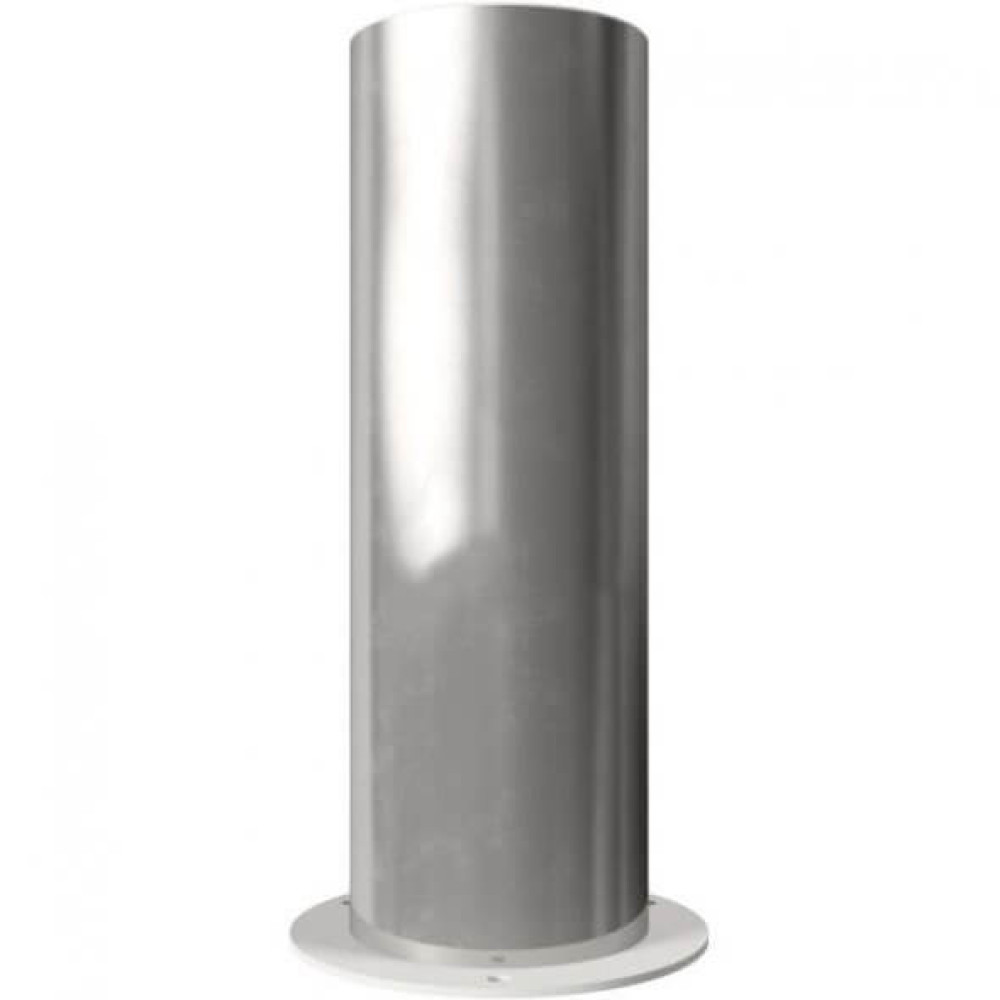 Edelstahlpoller Ø 204 mm mit Flachkopf ortsfest Höhe 600mm für Dübelbefestigung
