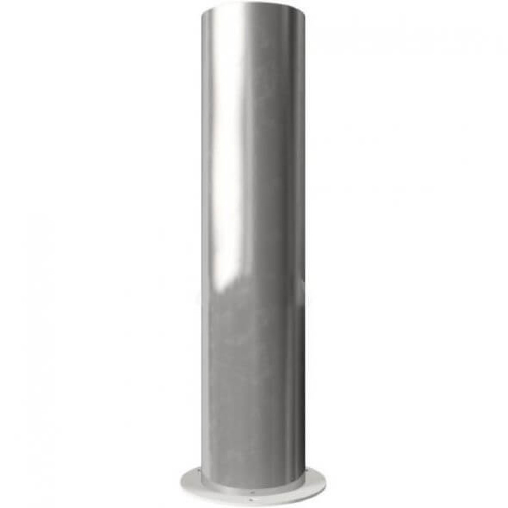 Edelstahlpoller Ø 204 mm mit Flachkopf ortsfest Höhe 600mm für Dübelbefestigung
