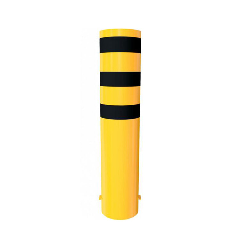 Stahlrohrpoller Ø 323 x 5,0 mm-weiß besch, / rote Streifen- zum einbetonieren-1500 mm