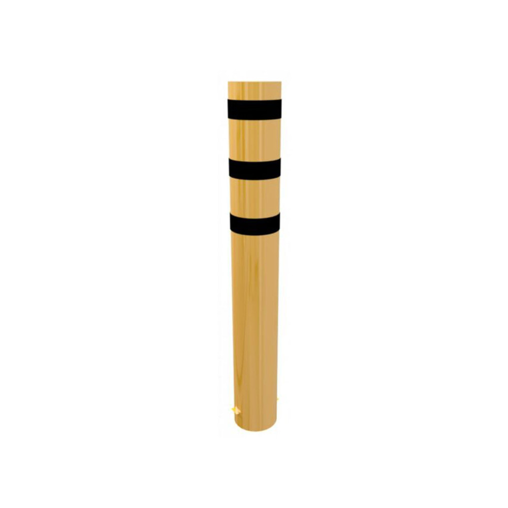 Stahlrohrpoller Ø 323 x 5,0 mm-weiß besch, / rote Streifen- zum einbetonieren-1500 mm