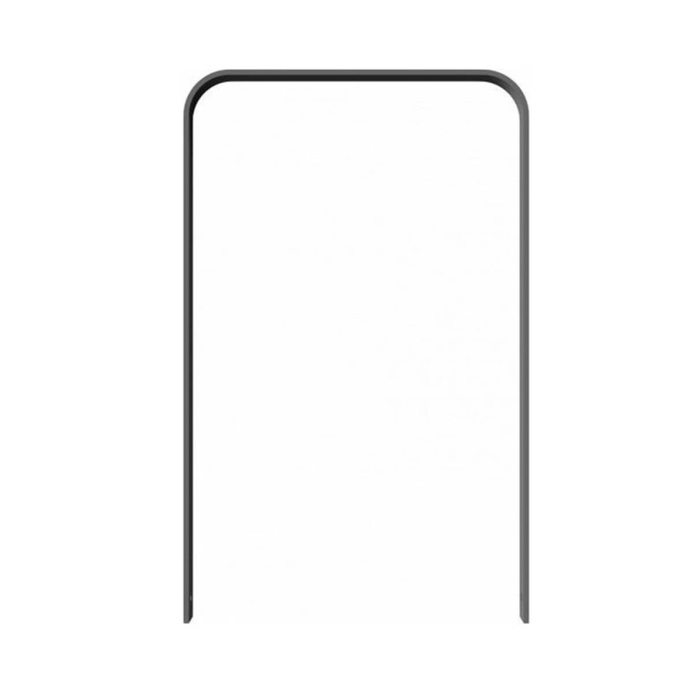 Anlehnbügel aus Flachstahl 50 x 12 mm - in gebogener Ausführung, feuerverzinkt und besch, DB 703, zum einbetonieren, Gesamtbreite 750 mm – verzinkt und beschichtet DB 703