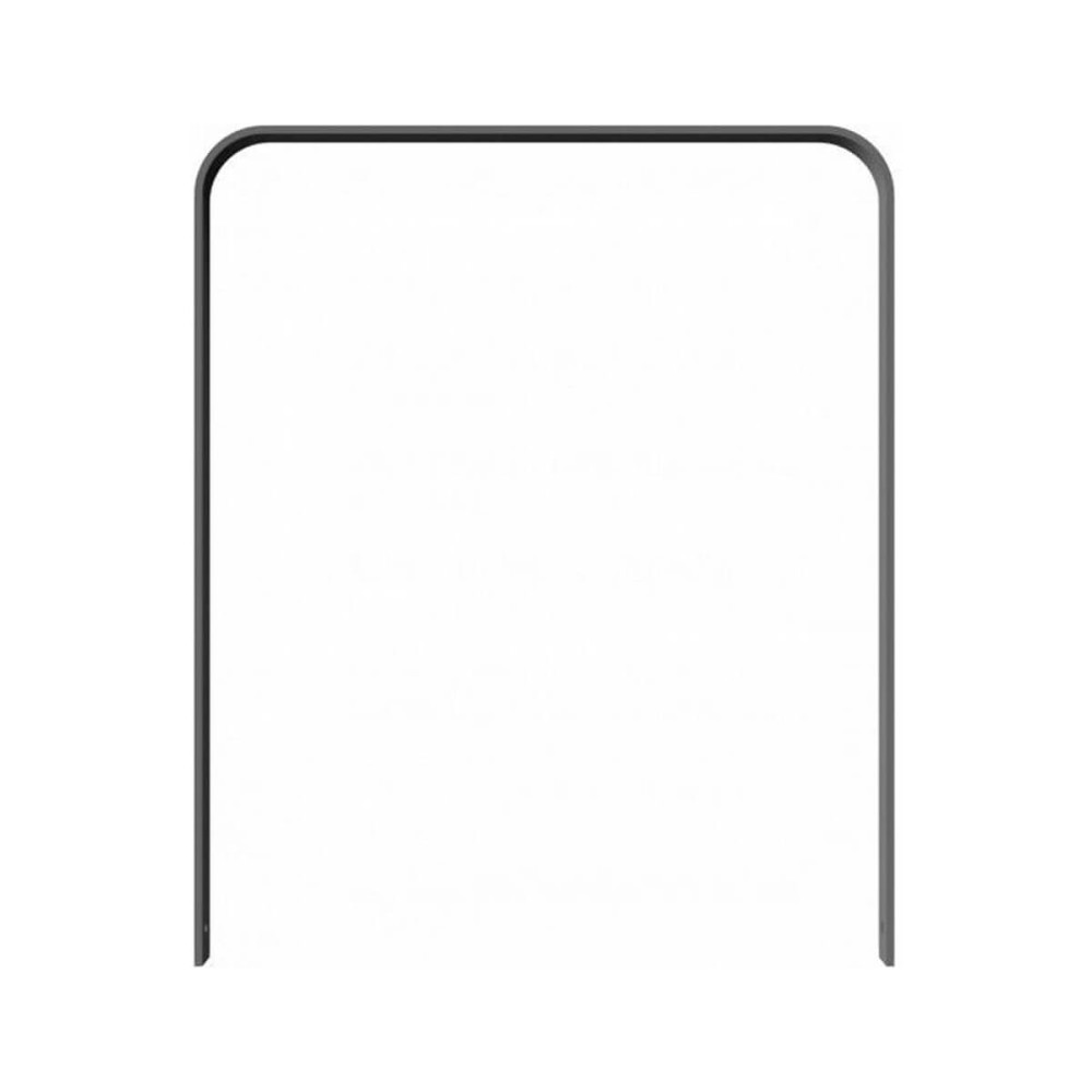 Anlehnbügel aus Flachstahl 50 x 12 mm – in gebogener Ausführung, feuerverzinkt und besch, DB 703, zum einbetonieren, Gesamtbreite 1000 mm – verzinkt und beschichtet DB 703