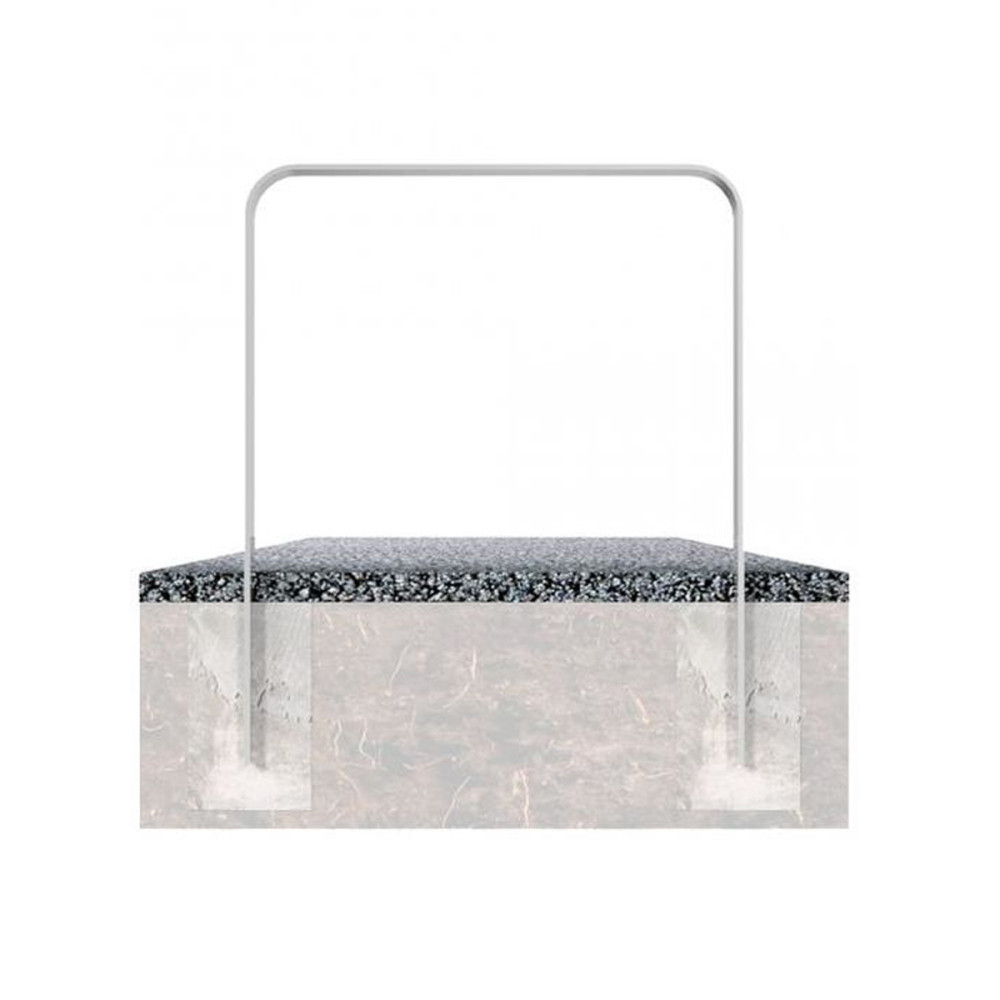 Anlehnbügel aus Flachstahl 80 x 12 mm – in gebogener Ausführung, feuerverzinkt, zum einbetonieren