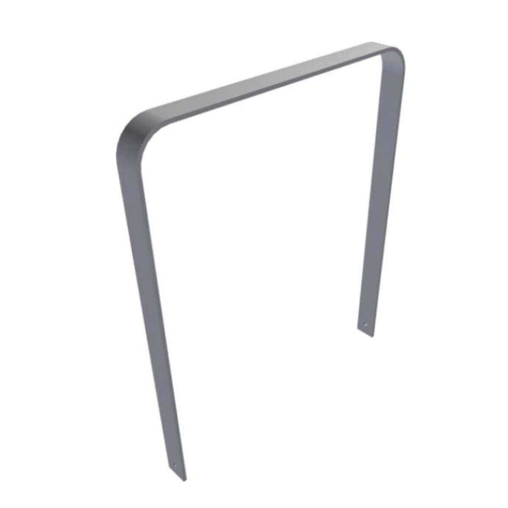 Anlehnbügel aus Flachstahl 80 x 12 mm – in gebogener Ausführung, feuerverzinkt, zum einbetonieren, Gesamtbreite 1000 mm – feuerverzinkt