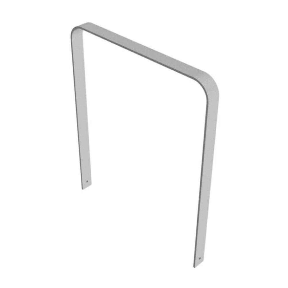 Anlehnbügel aus Flachstahl 80 x 12 mm – in gebogener Ausführung, feuerverzinkt und besch, DB 703, zum einbetonieren, Gesamtbreite 1000 mm – verzinkt und beschichtet DB 703