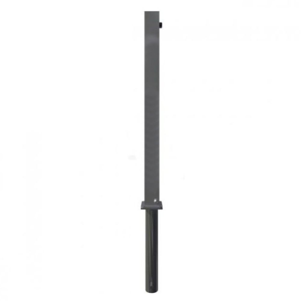 Edelstahlpfosten 70 x 70 mm umlegbar mit Dreikantverschluss zum einbetonieren inkl. Bodenhülse