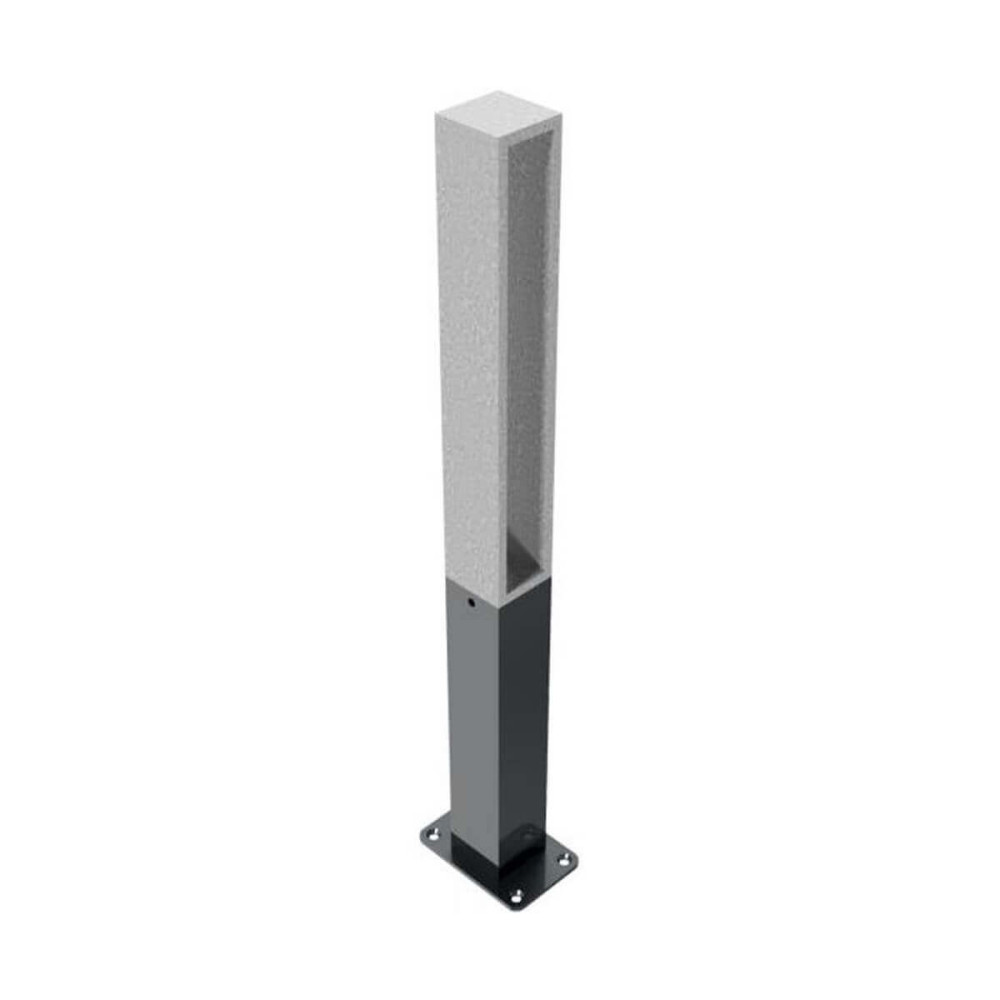 Stilpoller 70 x 70 mm Serie 40731 Flachstahl ortsfest für Dübelbefestigung