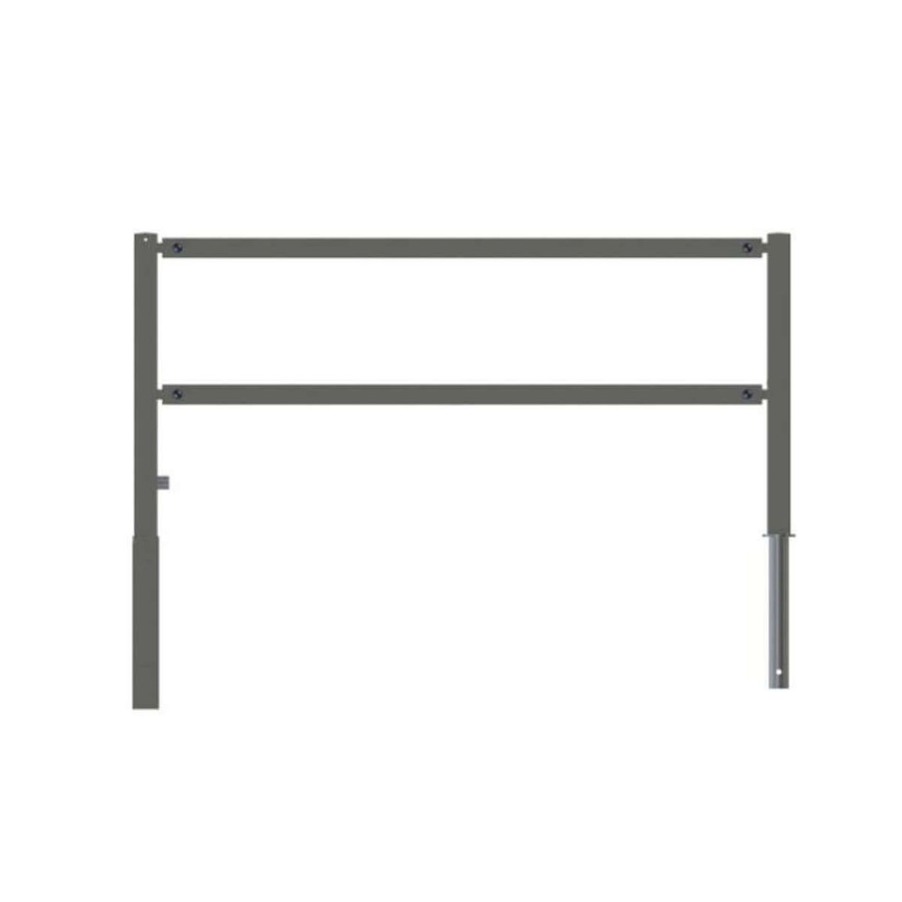 Wegesperre 70 x 70 mm schwenkbar mit Dreikantverschluss mit Ober- und Querholm feuerverzinkt Breite 2000 mm