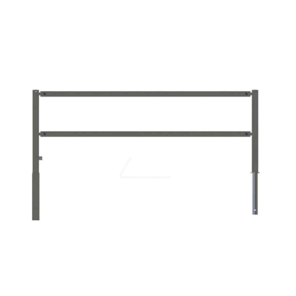 Wegesperre 70 x 70 mm schwenkbar mit Dreikantverschluss mit Ober- und Querholm feuerverzinkt Breite 2500 mm