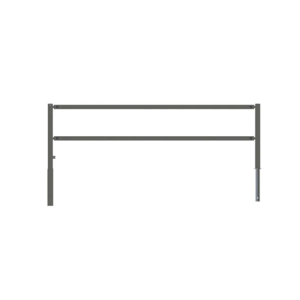 Wegesperre 70 x 70 mm schwenkbar mit Dreikantverschluss mit Ober- und Querholm feuerverzinkt Breite 3000 mm