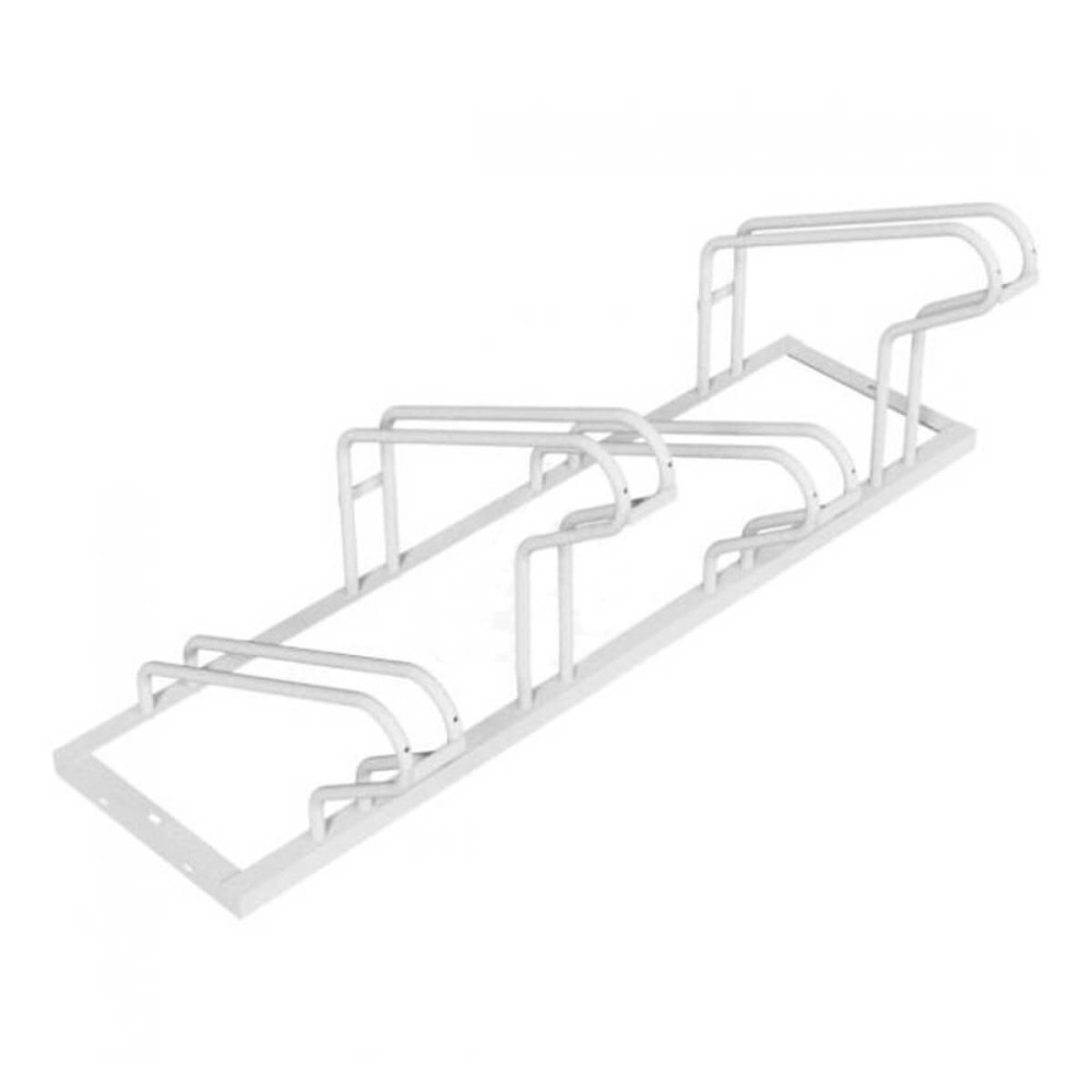 Fahrradständer Radeinstellung einseitig, feuerverzinkt-Radabstand 350 mm-4 Einstellplätze – 4 Einstellplätze