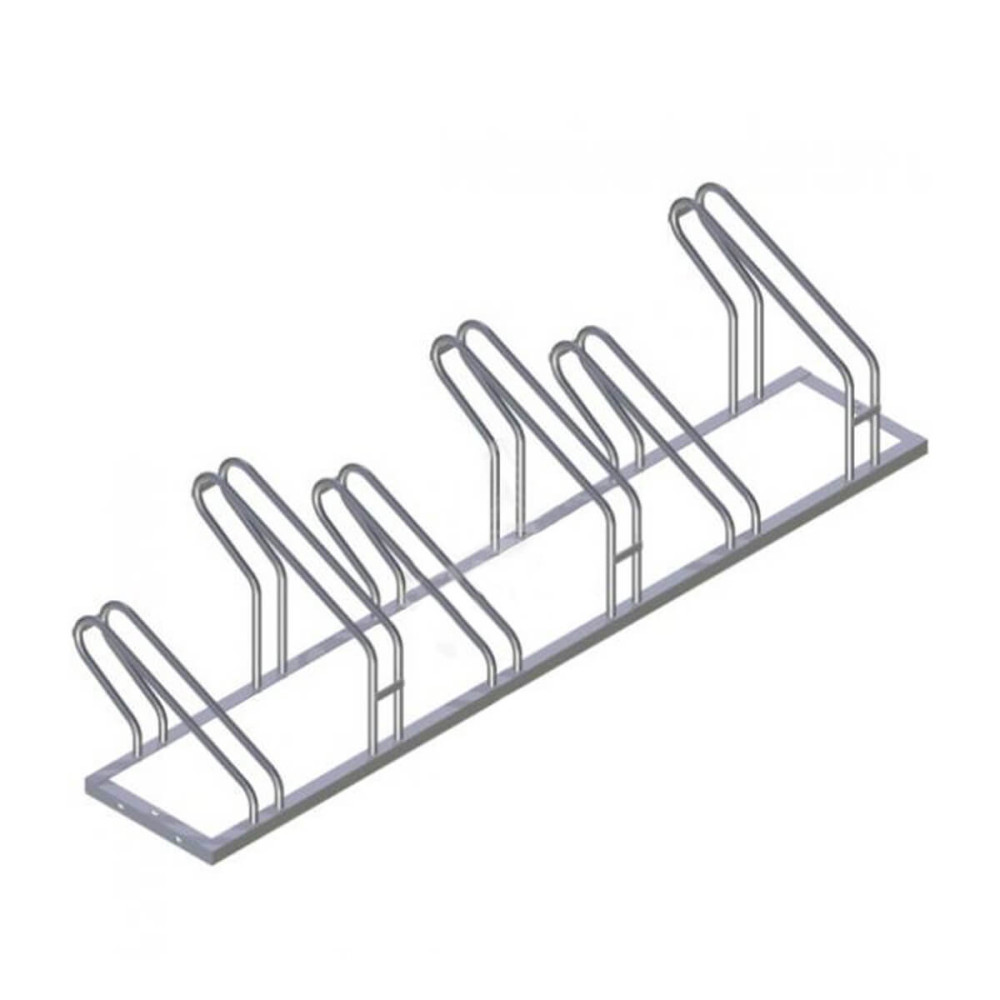 Fahrradständer Radeinstellung einseitig, feuerverzinkt-Radabstand 350 mm-6 Einstellplätze – 6 Einstellplätze