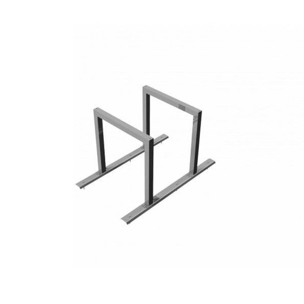Fahrradständer Anlehnbügel 60 x 60 mm Stahlrohr - 2 Einstellplätze - feuerverzinkt - für Dübelbefestigung – 2 Einstellplätze