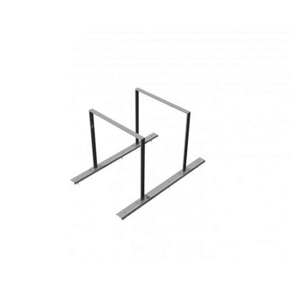 Fahrradständer Anlehnbügel - 50 x 12 mm Flachstahl - 2 Einstellplätze - feuerverzinkt - für Dübelbefestigung – 2 Einstellplätze