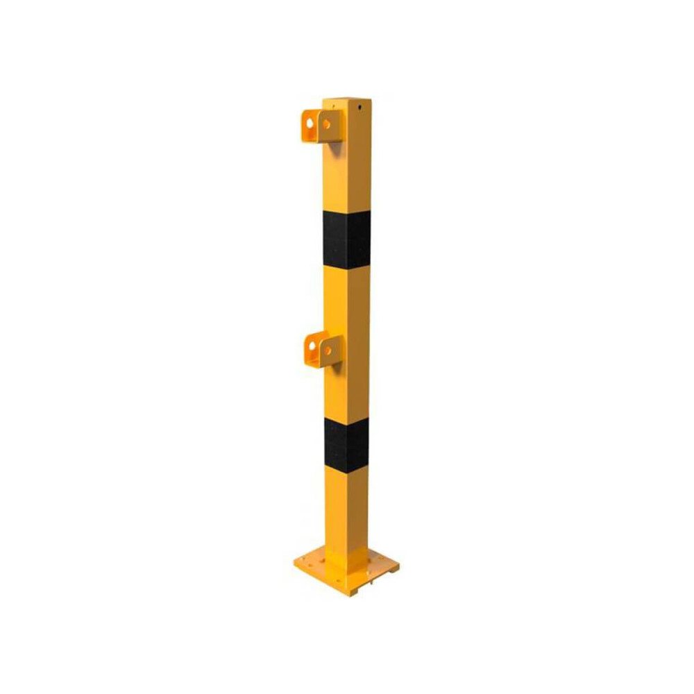 Schutzgeländer 70 x 70 mm Endpfosten für Ober- und Querholm abnehmbar für Dübelbefestigung
