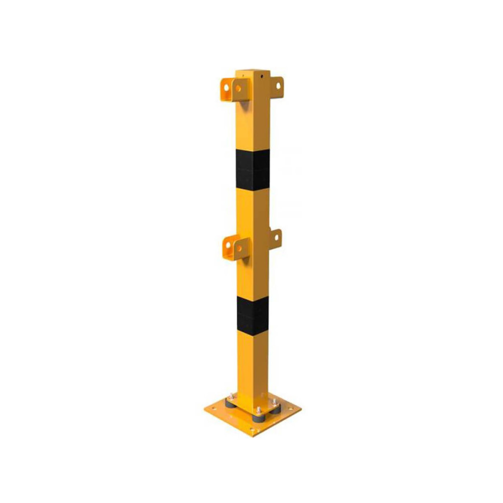 Schutzgeländer 70 x 70 mm Mittelpfosten für Ober- und Querholm elastisch neigbar für Dübelbefestigung
