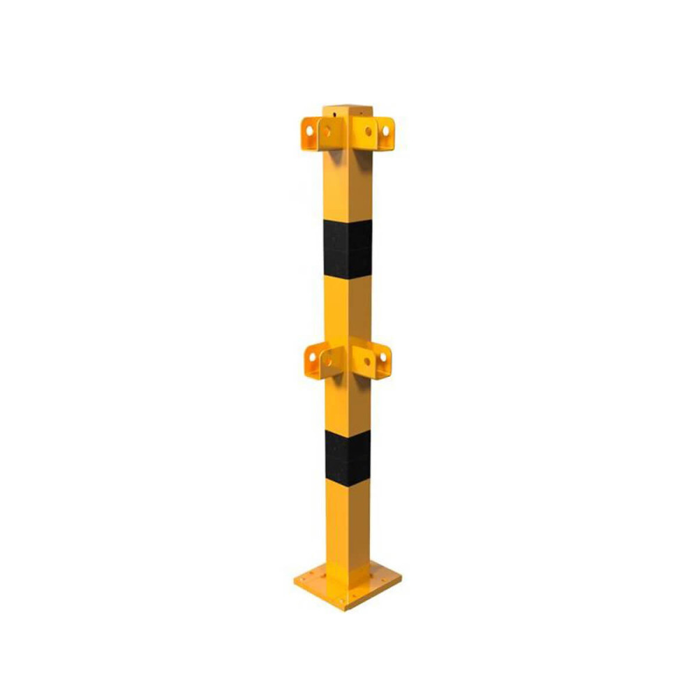 Schutzgeländer 70 x 70 mm Eckpfosten für Ober- und Querholm abnehmbar für Dübelbefestigung
