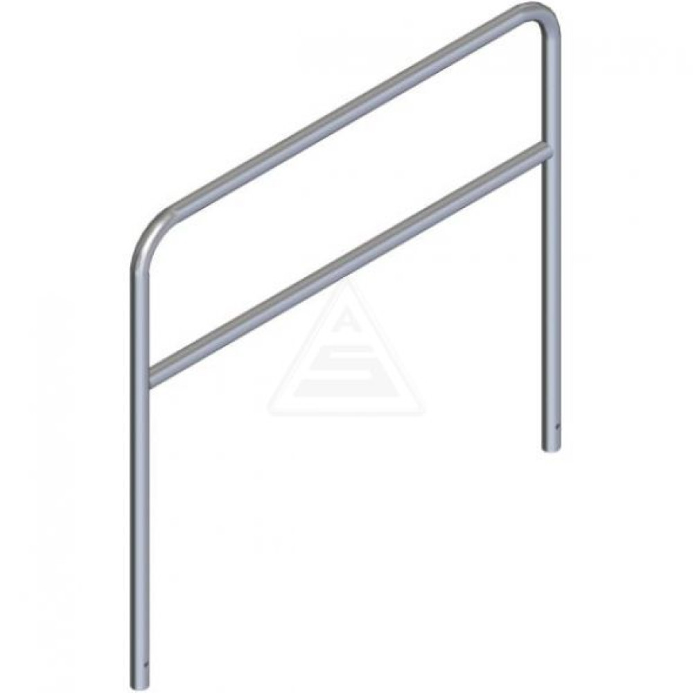 Rohrbügel aus Stahlrohr Ø 48 mm mit Querholm zum Einbetonieren-1400 mm x 1500 mm-feuerverzinkt