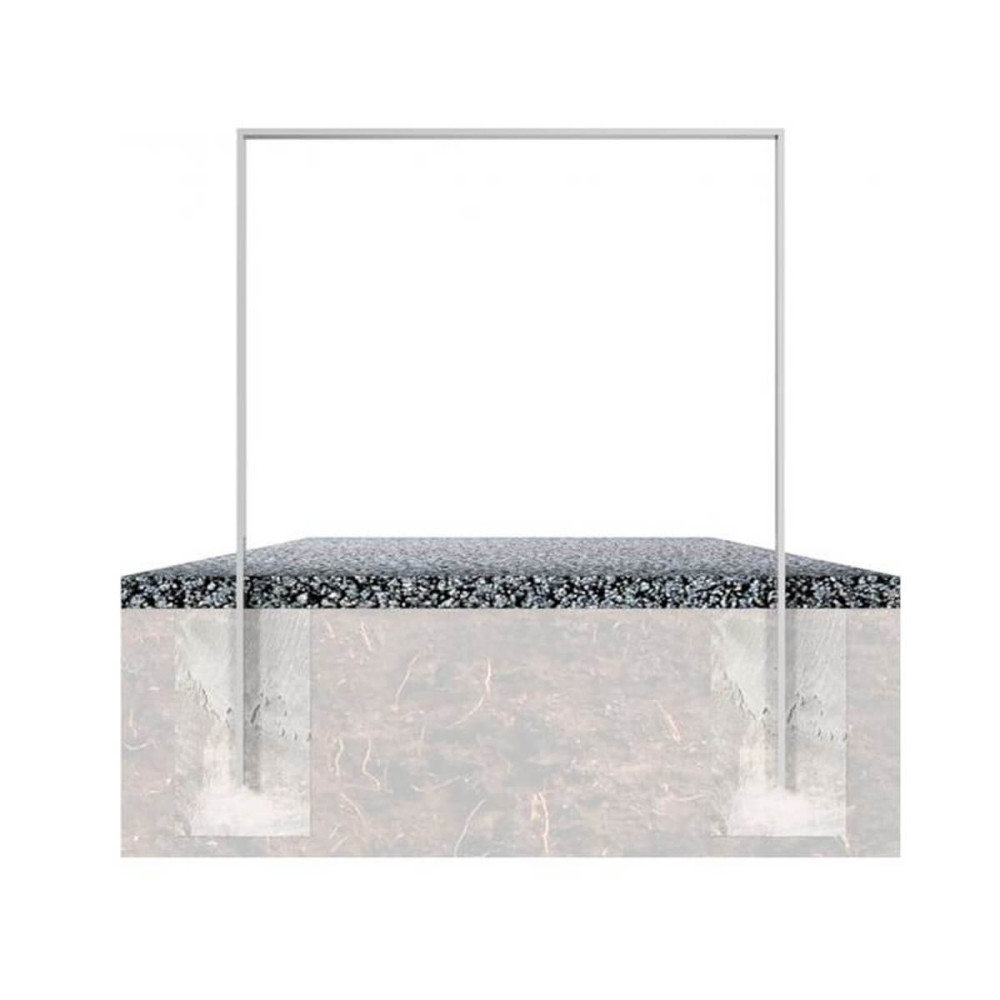 Anlehnbügel aus Flachstahl 50 x 12 mm, feuerverzinkt, zum einbetonieren – Flachanlehnbügel