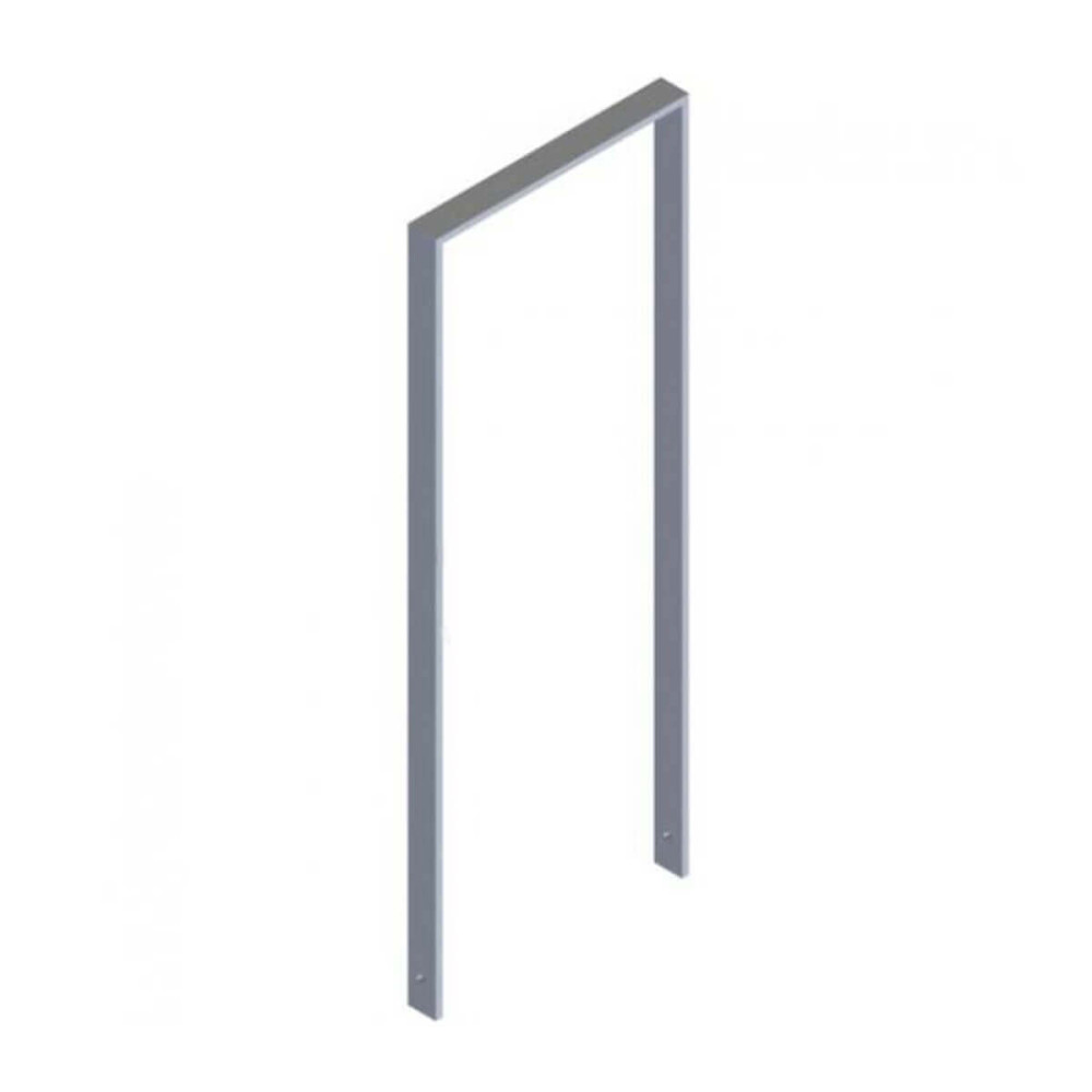 Anlehnbügel aus Flachstahl 50 x 12 mm, feuerverzinkt, zum einbetonieren, Gesamtbreite 450 mm – feuerverzinkt