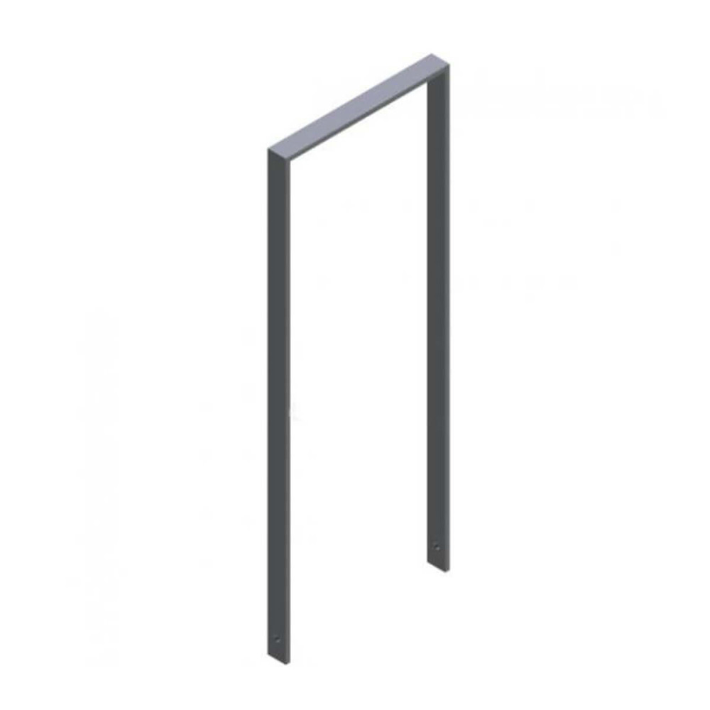 Anlehnbügel aus Flachstahl 50 x 12 mm, feuerverzinkt und besch,DB 703, zum einbetonieren, Gesamtbreite 450 mm – verzinkt und beschichtet DB 703