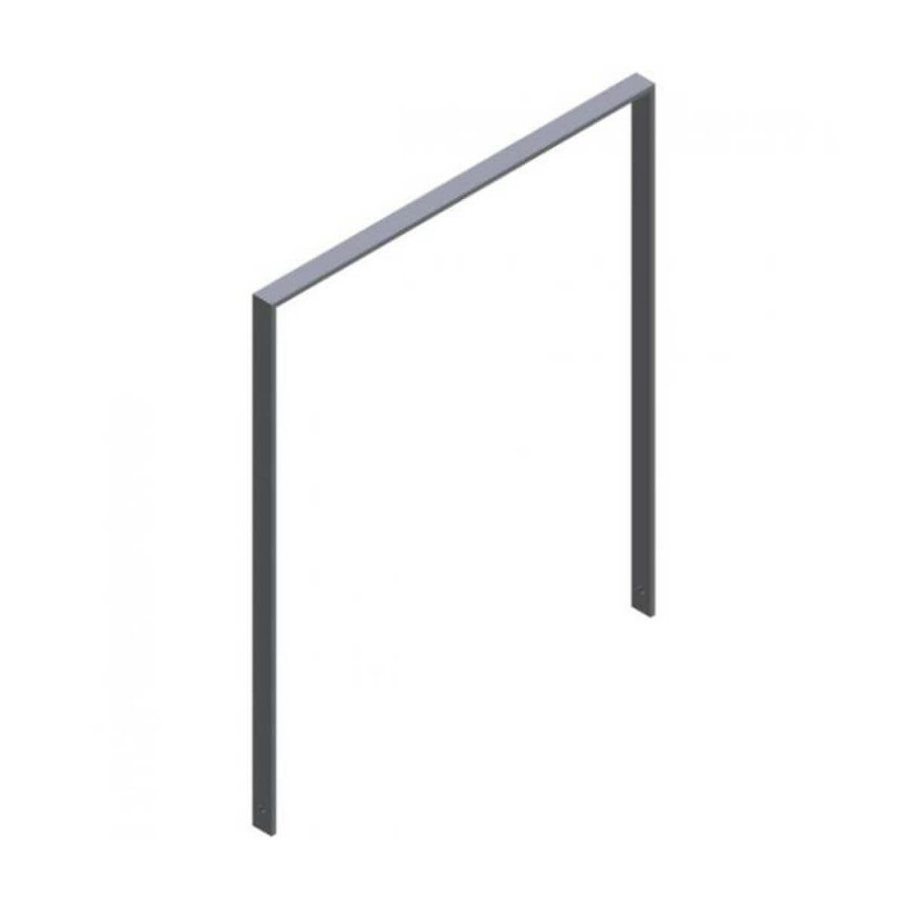 Anlehnbügel aus Flachstahl 50 x 12 mm, feuerverzinkt und besch,DB 703, zum einbetonieren, Gesamtbreite 1000 mm – verzinkt und beschichtet DB 703