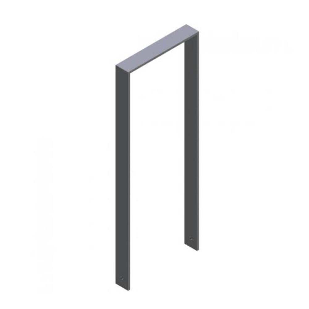 Anlehnbügel aus Flachstahl 80 x 12 mm, feuerverzinkt und besch,DB 703, zum einbetonieren, Gesamtbreite 450 mm – verzinkt und beschichtet DB 703