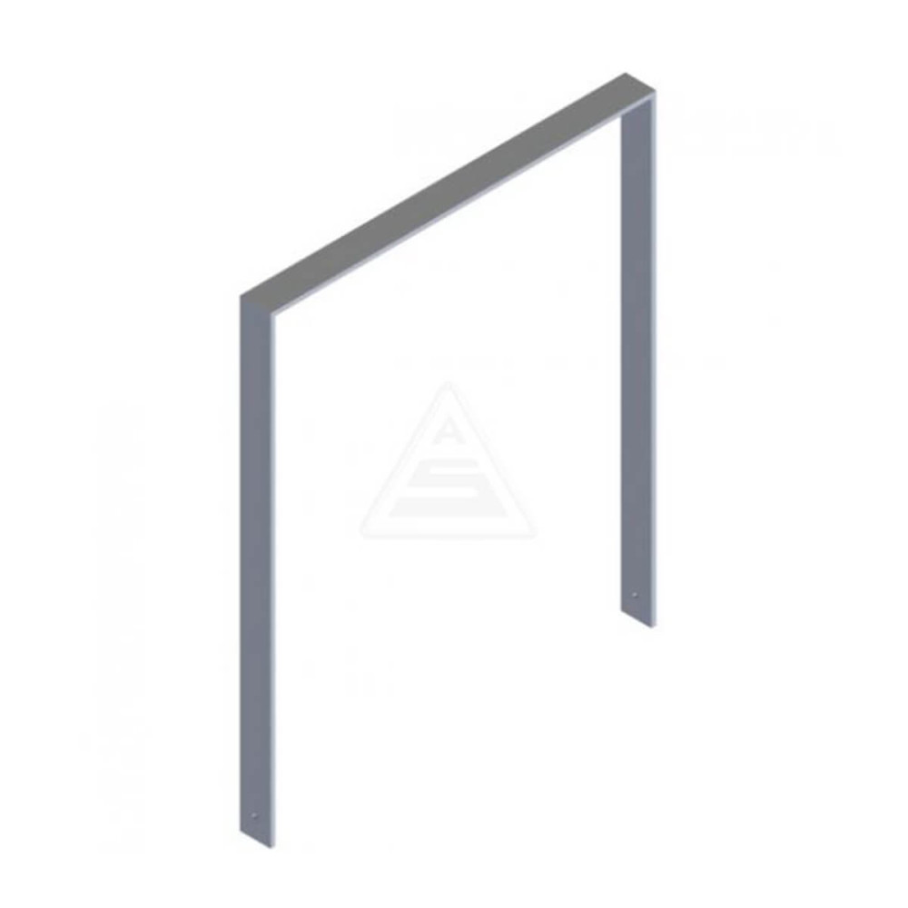 Anlehnbügel aus Flachstahl 80 x 12 mm, feuerverzinkt, zum einbetonieren, Gesamtbreite 1000 mm – feuerverzinkt