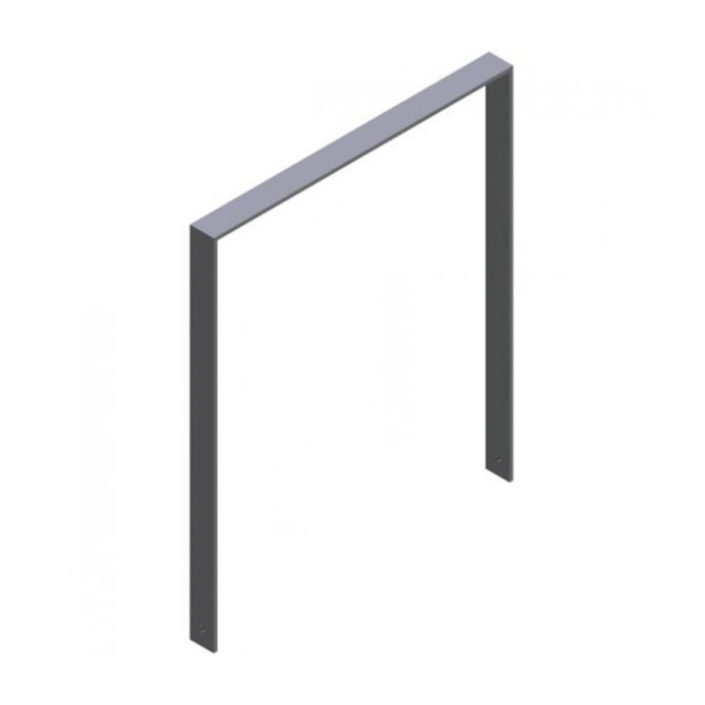 Anlehnbügel aus Flachstahl 80 x 12 mm, feuerverzinkt und besch,DB 703, zum einbetonieren, Gesamtbreite 1000 mm – verzinkt und beschichtet DB 703