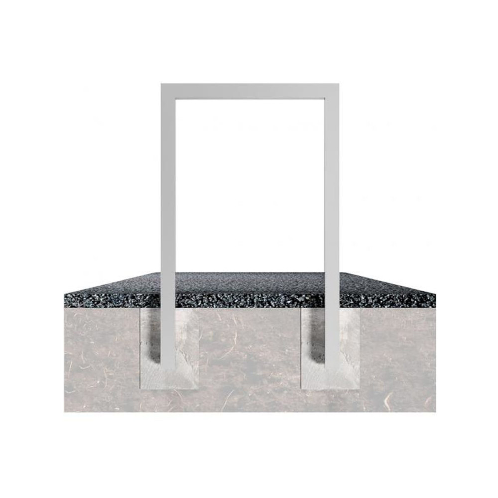 Anlehnbügel aus Stahlrohr 60 x 60 mm, feuerverzinkt, zum einbetonieren – Anlehnbügel