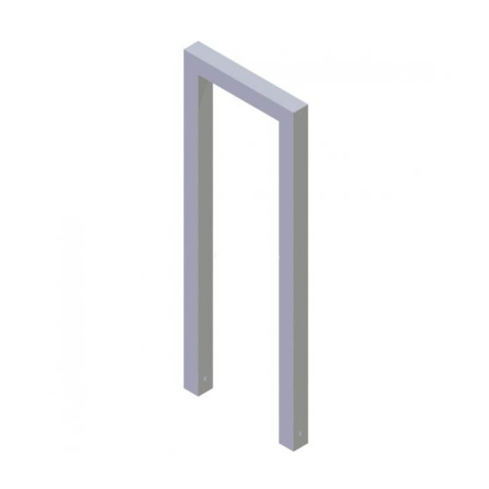 Anlehnbügel aus Stahlrohr 60 x 60 mm, feuerverzinkt, zum einbetonieren,Gesamtbreite 450 mm – feuerverzinkt