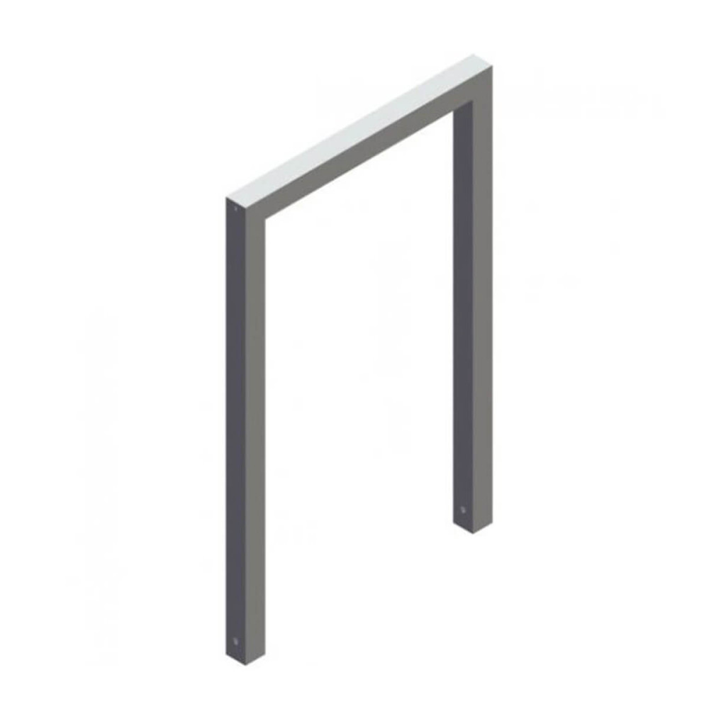 Anlehnbügel aus Stahlrohr 60 x 60 mm, feuerverzinkt, zum einbetonieren,Gesamtbreite 750 mm – feuerverzinkt