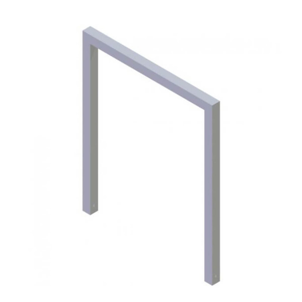 Anlehnbügel aus Stahlrohr 60 x 60 mm, feuerverzinkt, zum einbetonieren,Gesamtbreite 1000 mm – feuerverzinkt