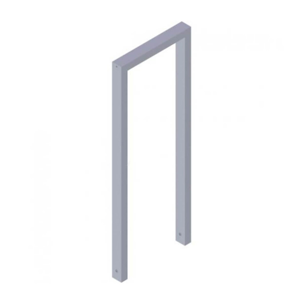 Anlehnbügel aus Stahlrohr 60 x 40 mm, feuerverzinkt, zum einbetonieren,Gesamtbreite 450 mm – feuerverzinkt