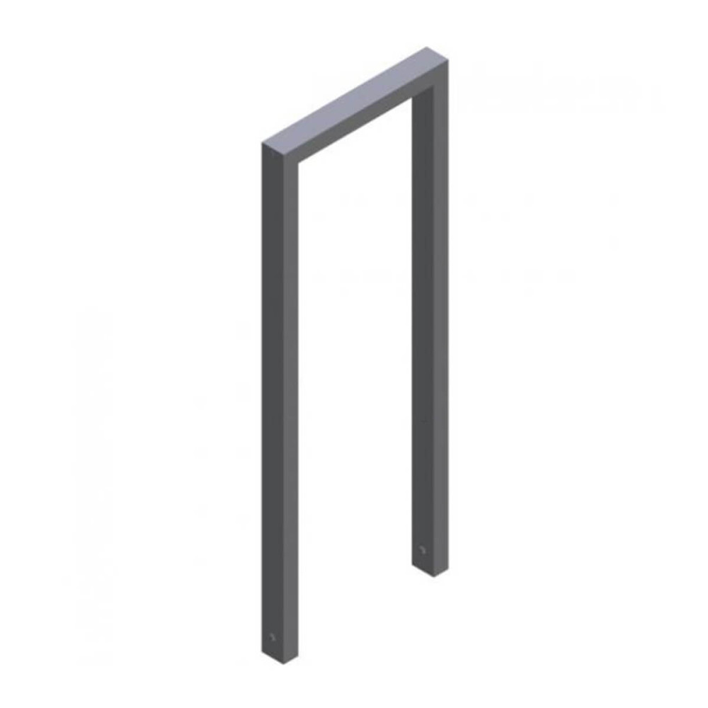 Anlehnbügel aus Stahlrohr 60 x 40 mm, feuerverzinkt und besch, DB 703, zum einbetonieren,Gesamtbreite 450 mm – verzinkt und beschichtet DB 703