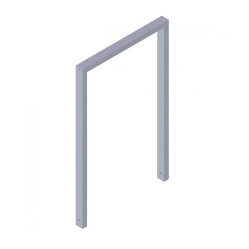 Anlehnbügel aus Stahlrohr 60 x 40 mm, feuerverzinkt, zum einbetonieren,Gesamtbreite 750 mm – feuerverzinkt