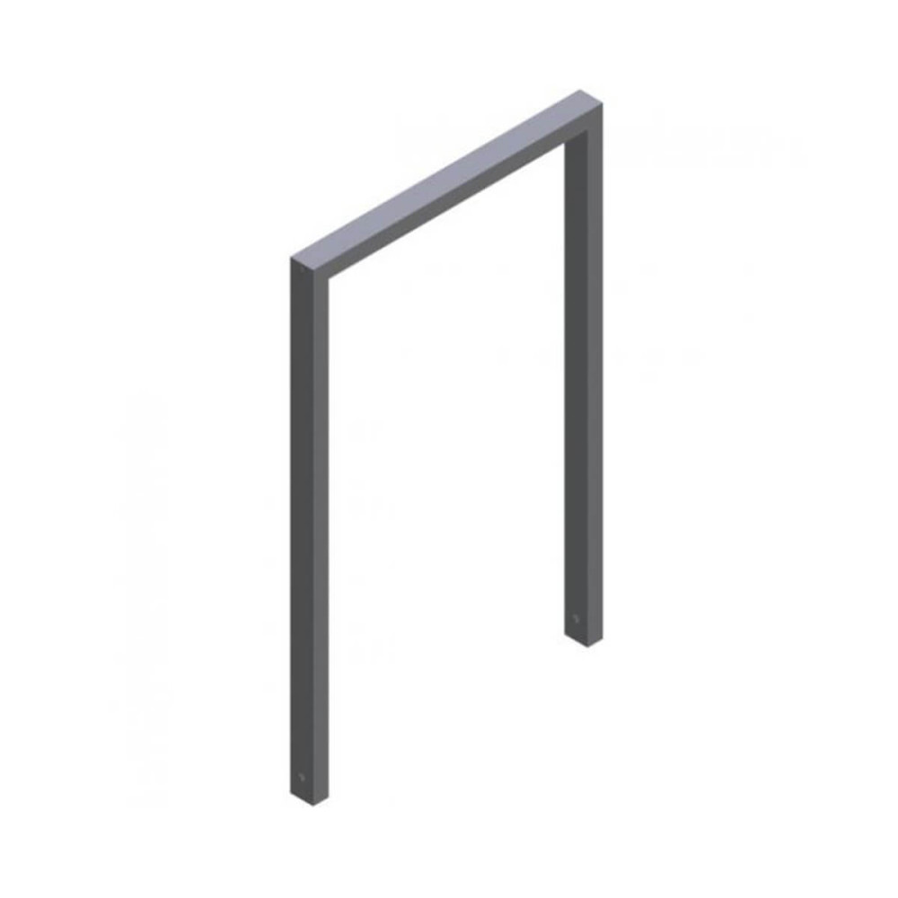 Anlehnbügel aus Stahlrohr 60 x 40 mm, feuerverzinkt und besch, DB 703, zum einbetonieren,Gesamtbreite 750 mm – verzinkt und beschichtet DB 703