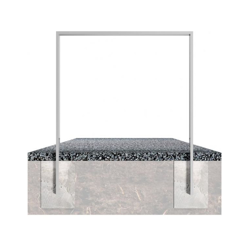 Anlehnbügel aus Stahlrohr 80 x 20 mm, zum einbetonieren – Anlehnbügel