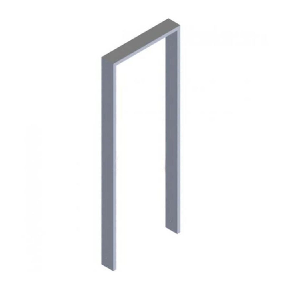 Anlehnbügel aus Stahlrohr 80 x 20 mm, feuerverzinkt, zum einbetonieren,Gesamtbreite 450 mm – feuerverzinkt