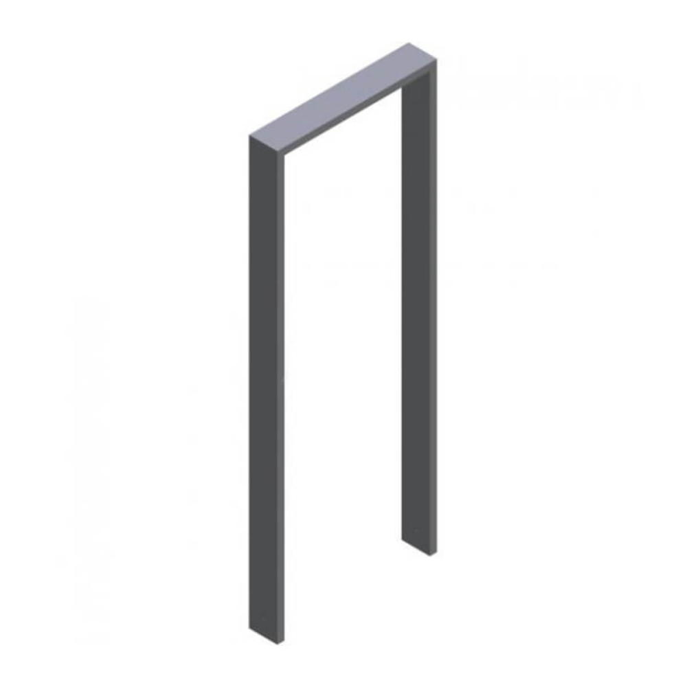 Anlehnbügel aus Stahlrohr 80 x 20 mm, feuerverzinkt und besch, DB 703, zum einbetonieren,Gesamtbreite 450 mm – verzinkt und beschichtet DB 703