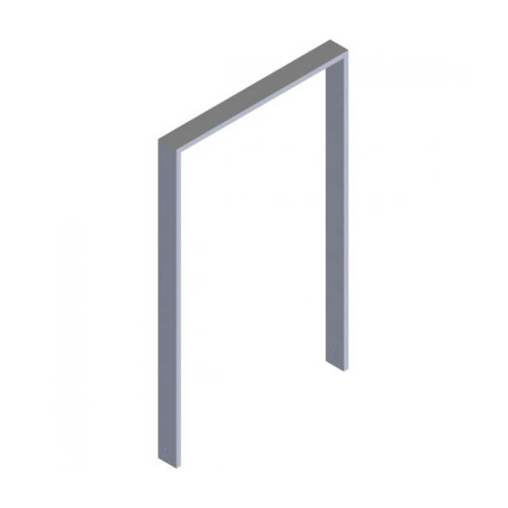 Anlehnbügel aus Stahlrohr 80 x 20 mm, feuerverzinkt, zum einbetonieren,Gesamtbreite 750 mm – feuerverzinkt