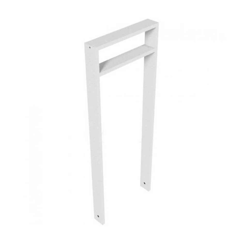 Anlehnbügel aus Stahlrohr 80 x 20 mm, mit Querholm-kleiner Abstand, feuerverzinkt, zum einbetonieren, Gesamtbreite 450 mm – feuerverzinkt