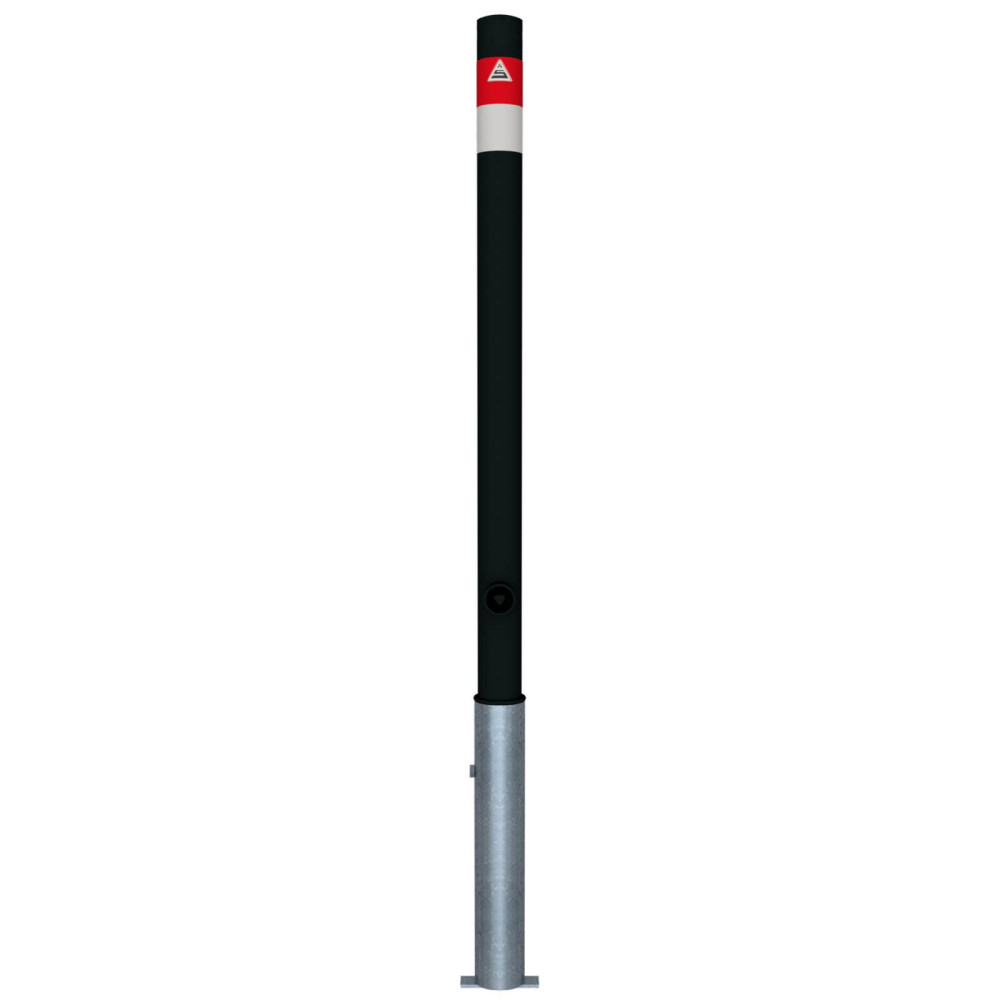 Absperrpfosten Black - Line Ø 60 mm, herausnehmbar mit Dreikantverschluss nach DIN 3223